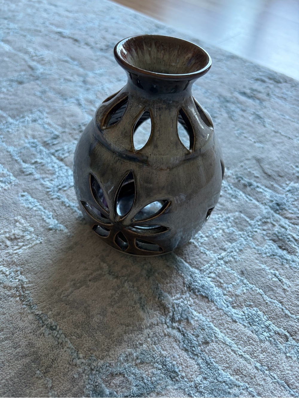Ceramic pottery Vase in Earthy Gray-Brown